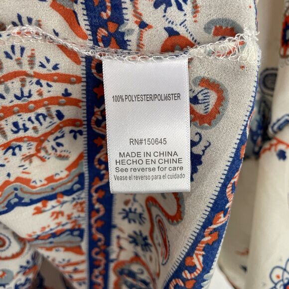 Love 8 Semi-Sheer Bohemian Peasant Paisley Tunic Women’s Size L - Picture 9 of 10